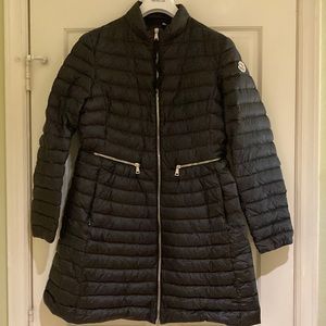 Moncler Women’s Agatelon Giubbotto Down Puffer Long Jacket Black size 5 NWOT